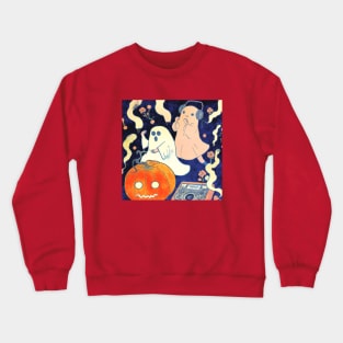 Ghosts and Pumpkin Have a Dance Party Crewneck Sweatshirt